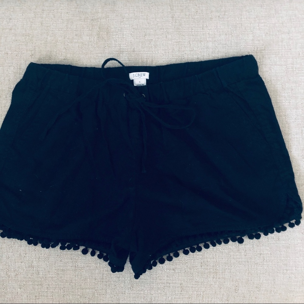 J Crew black tie shorts